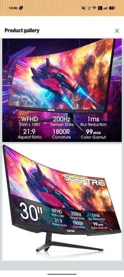 Sceptre 30" Curved Ultrawide Gaming Monitor