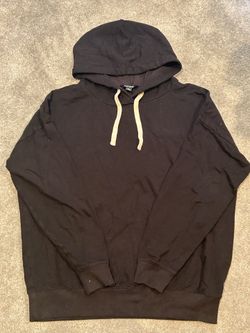 Black Hoodie with Drawstrings - Buffalo