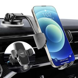 New In Box Car Phone Holder for Car Universal for Air Vent Dashboard Windshield Phone Mount for Car 3in1,Hand Free Mount