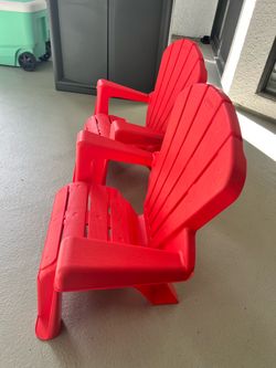 Little Tikes Red Kids Adirondack Chairs Set of 2