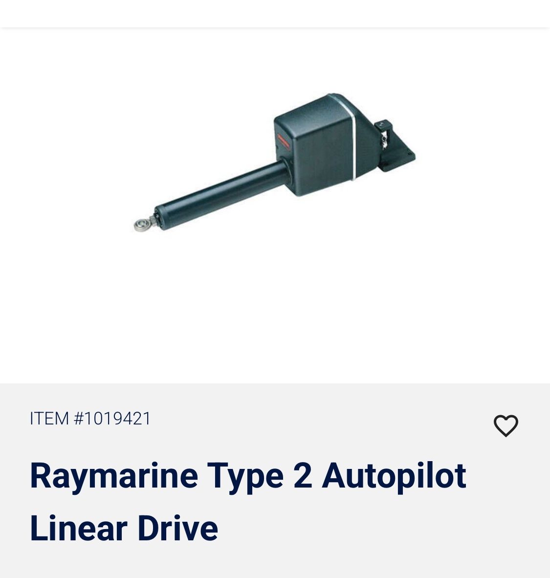 Raymarine Type 2 Autopilot Linear Drive 12V Long stroke