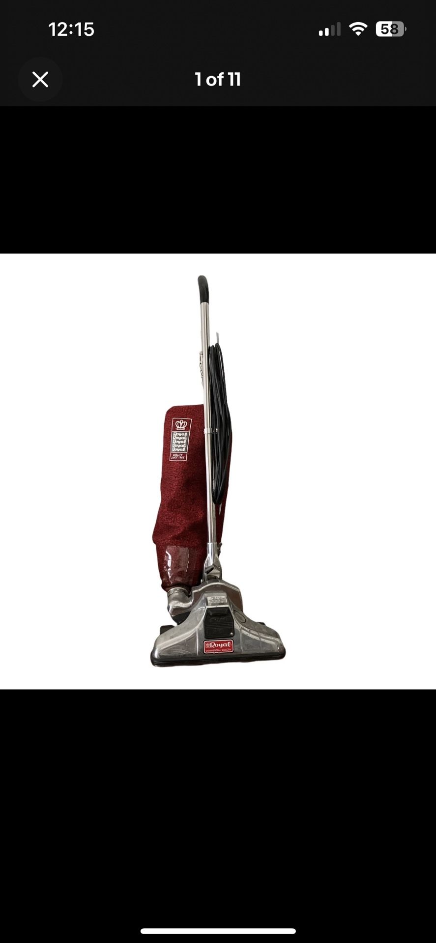 Royal 89130C Metal Upright Self Propelled Vacuum Cleaner