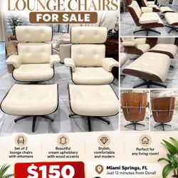 Lounge chairs Pair $150
