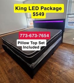 LED KING COMPLETE BED ! Ready for delivery