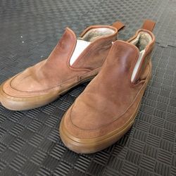 Vans Mid Slip Gum Dachshund Chestnut Boots Size 9.5m/11w