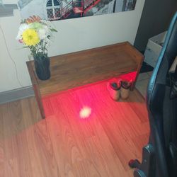 Wooden Bench With Light