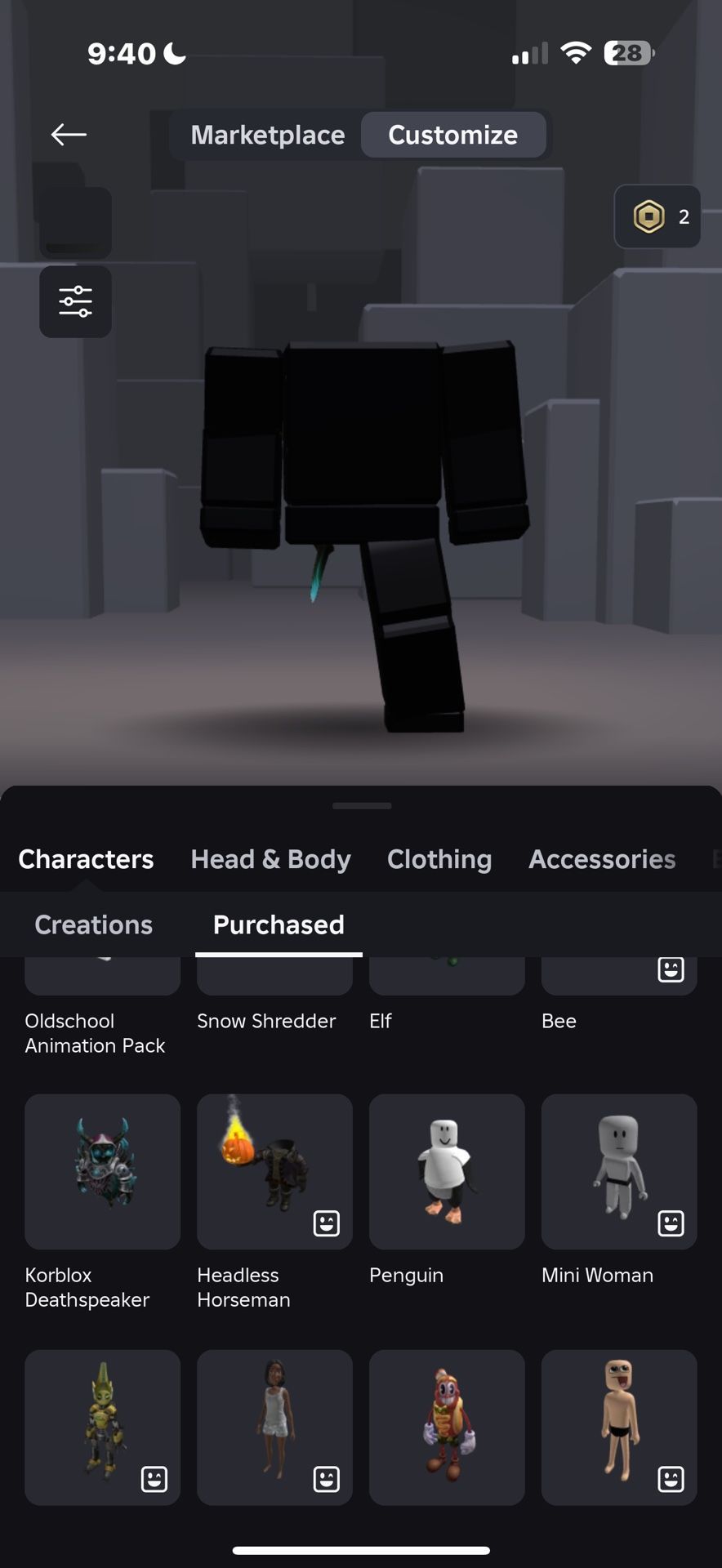 HEADLESS AND KORBLOX ACCOUNT WITH OVER 2000 USD SPENT