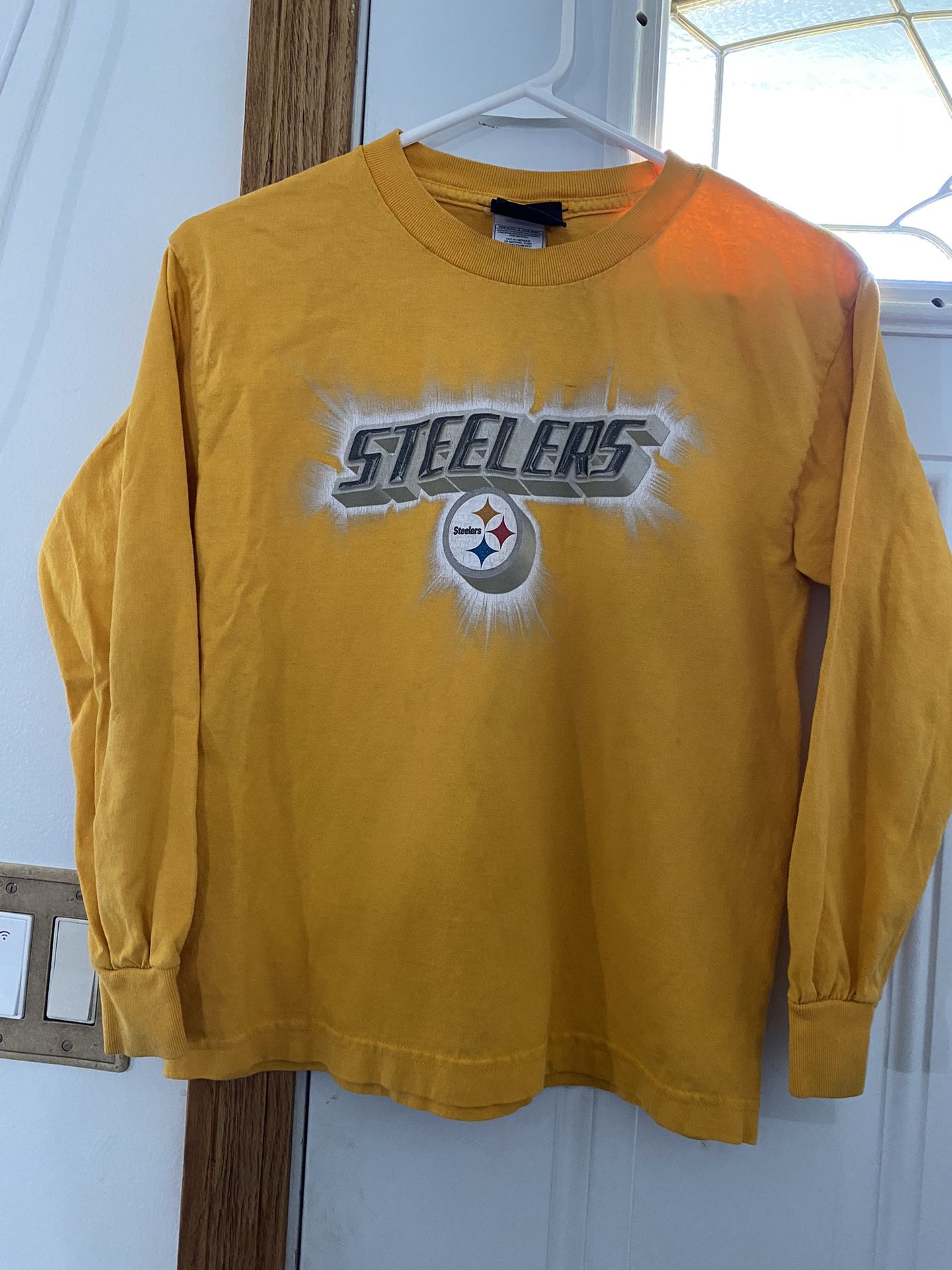 Reebok Steelers Medium Long Sleeve Shirt Yellow