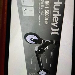 Hurley 2-1 Convertible Snow Scooter With Interchangeable Wheels 