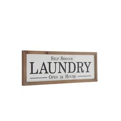 Farmhouse style wooden wall decor- for laundry room