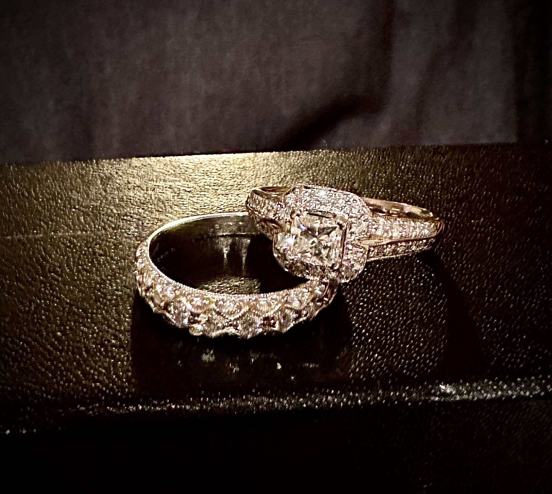 2ct Shane Co. Natural Diamond Bridal Set – 0.74ct Princess Cut – D/VS1 – IGI Certified