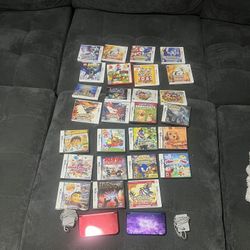 Nintendo DS with Charger and Games