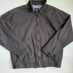 Mens Chaps Full Zip Layering Coat Casual Jacket Light Purple / Gray Size Medium 