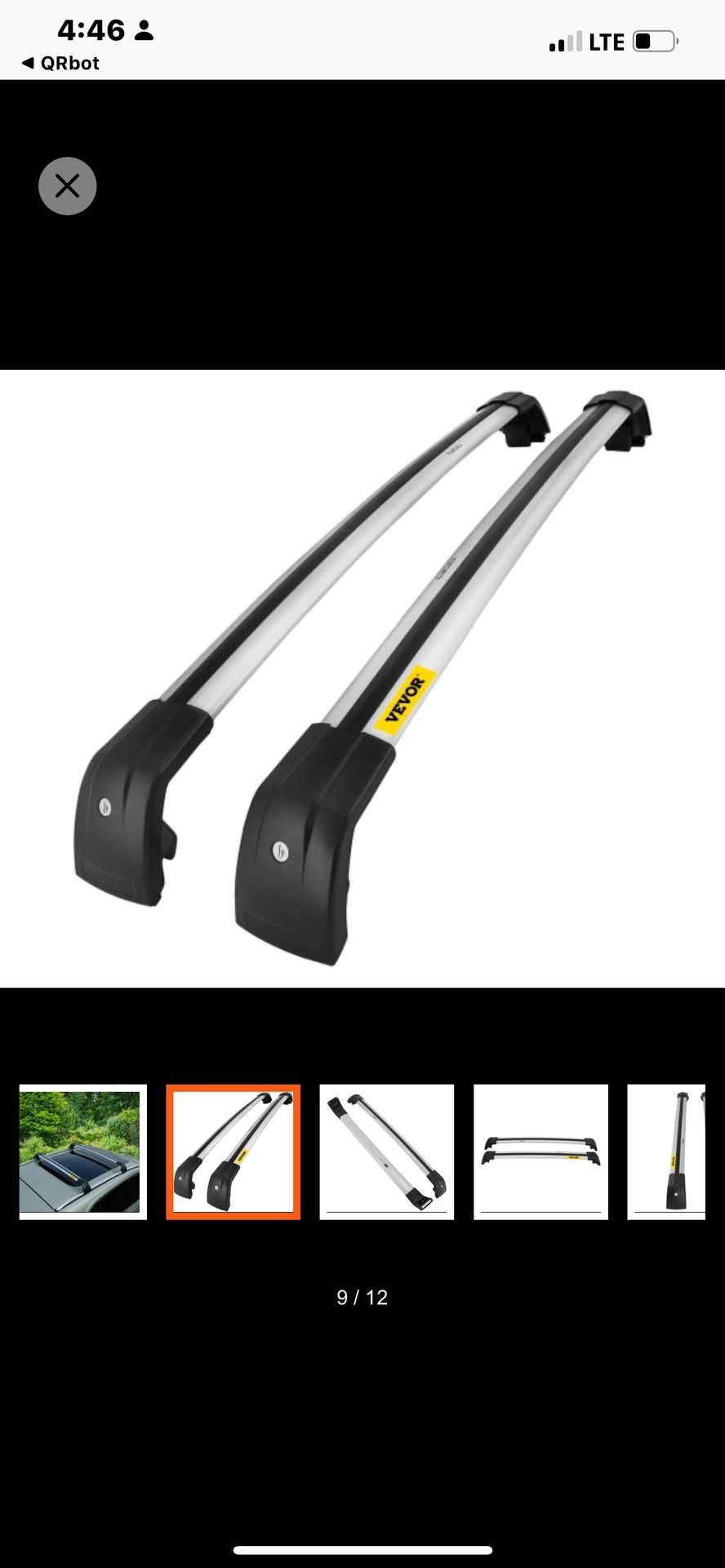 Roof Rack Cross Bars Baggage Locking Roof Rail Crossbars Luggage Cargo Ladder Bike Load Roof Cross Bars Black (for Audi Q7, for Audi Q7 2006-2021 Sliv