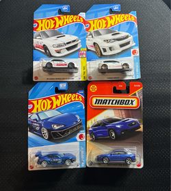 Hot Wheels & Matchbox Subaru Die-Cast Car Lot of 4
