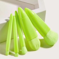 Lime Greem Tralvel Makeup Brushes //..