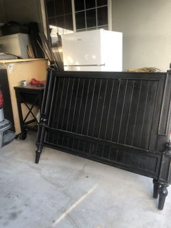 Queen size headboard, and footboard side rails
