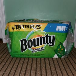 6 Big Rolls Bounty Paper Towels 