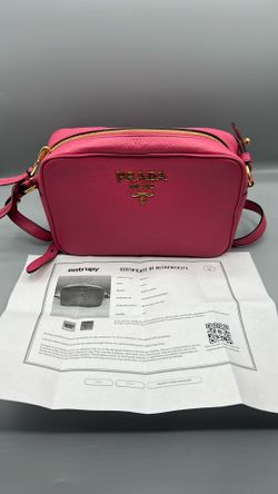 Prada leather crossbody camera bag