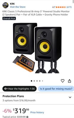 KRK Classic 5 Studio Monitors - Pair - Powered Speakers