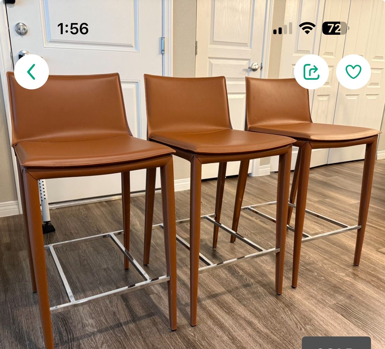 Island Stools Carmel Leather