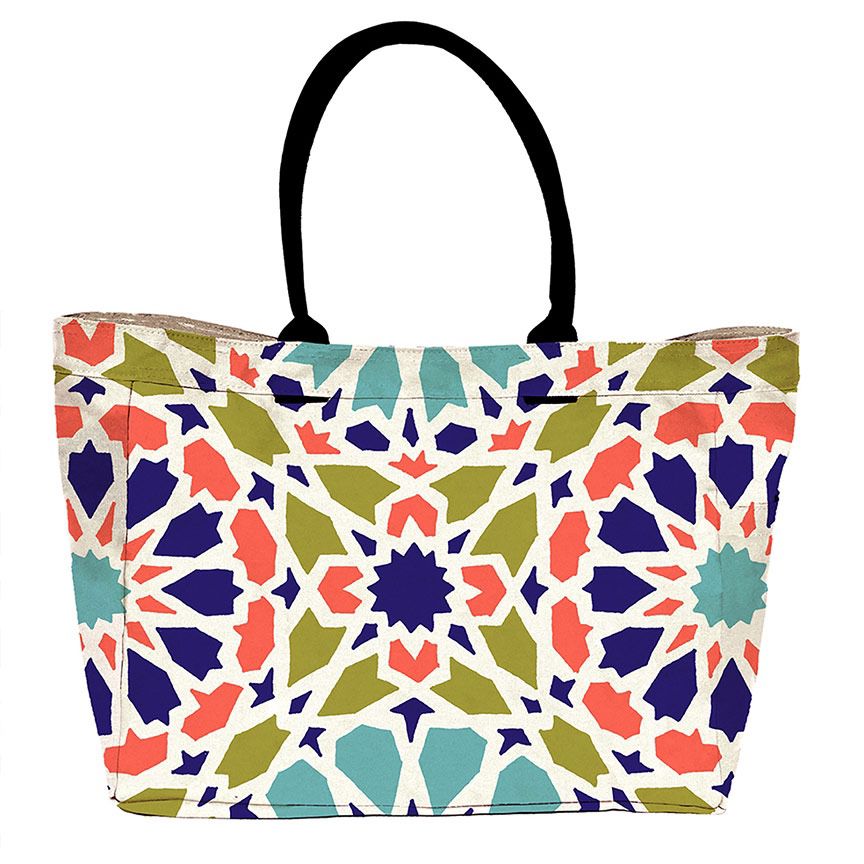 New Tote Bag Designs for LuLu Dharma -Jon Marro. Alhambra_Tote_Mock_square.