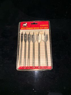 This is a brand new 6-Piece Power Wood Bit (Spade Bit)