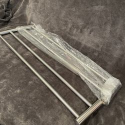 *New* (Set of 2) 27” Double-Rail Stainless Steel Towel Bars/ Towel Racks For Bathroom and Kitchen