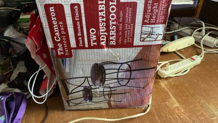 Two Adjustable Barstools