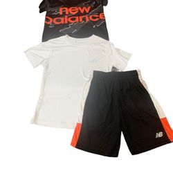Boy's Sz 10 Puma 3 Piece Set 2 T-Shirts And Shorts Black, White, And Red