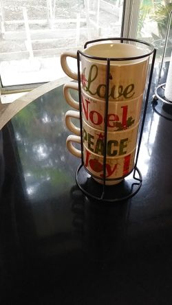 Christmas coffee cup set NEW