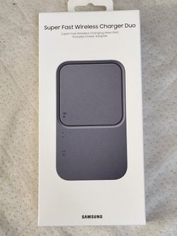 Samsung Wireless Charger Dual Fast Charge Pad (2022) 15W,Wall Charger Included, Black (US Version) & 25W USB-C Super Fast Charging Wall Charger - Blac