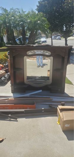 Solid wood hutch