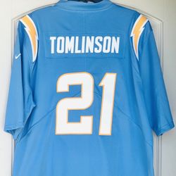 XL - CHARGERS #21 LADAINIAN TOMLINSON JERSEYS