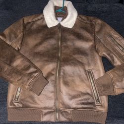 Rainforest Brown Sherpa Lined Jacket