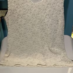 Croft&Barrow Sleeveless Lace Shirt