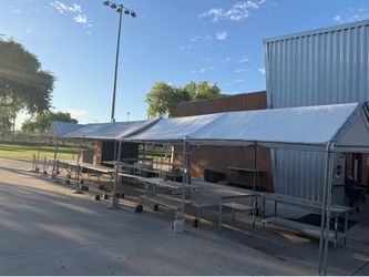 10 x 20 carport with concrete weights