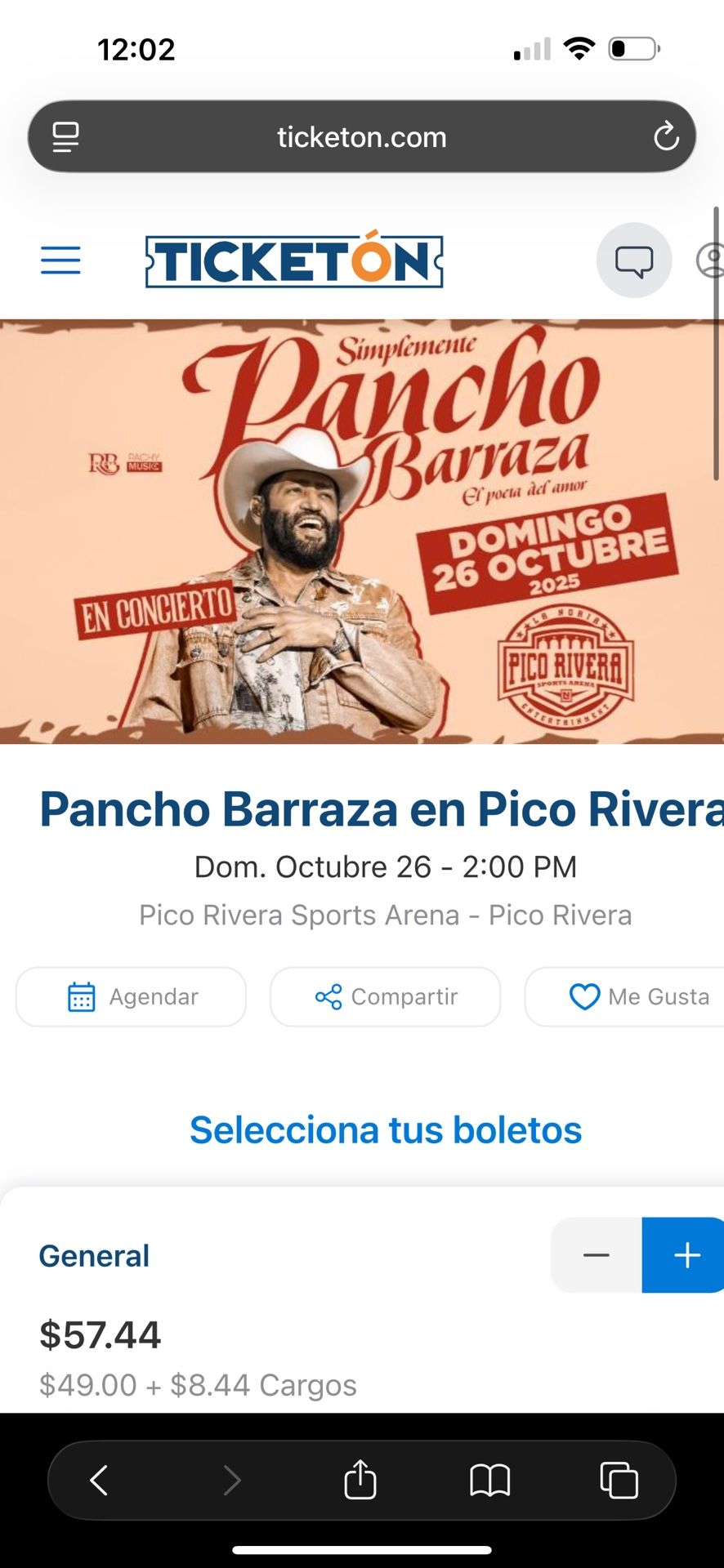 Pancho Barraza Tickets 