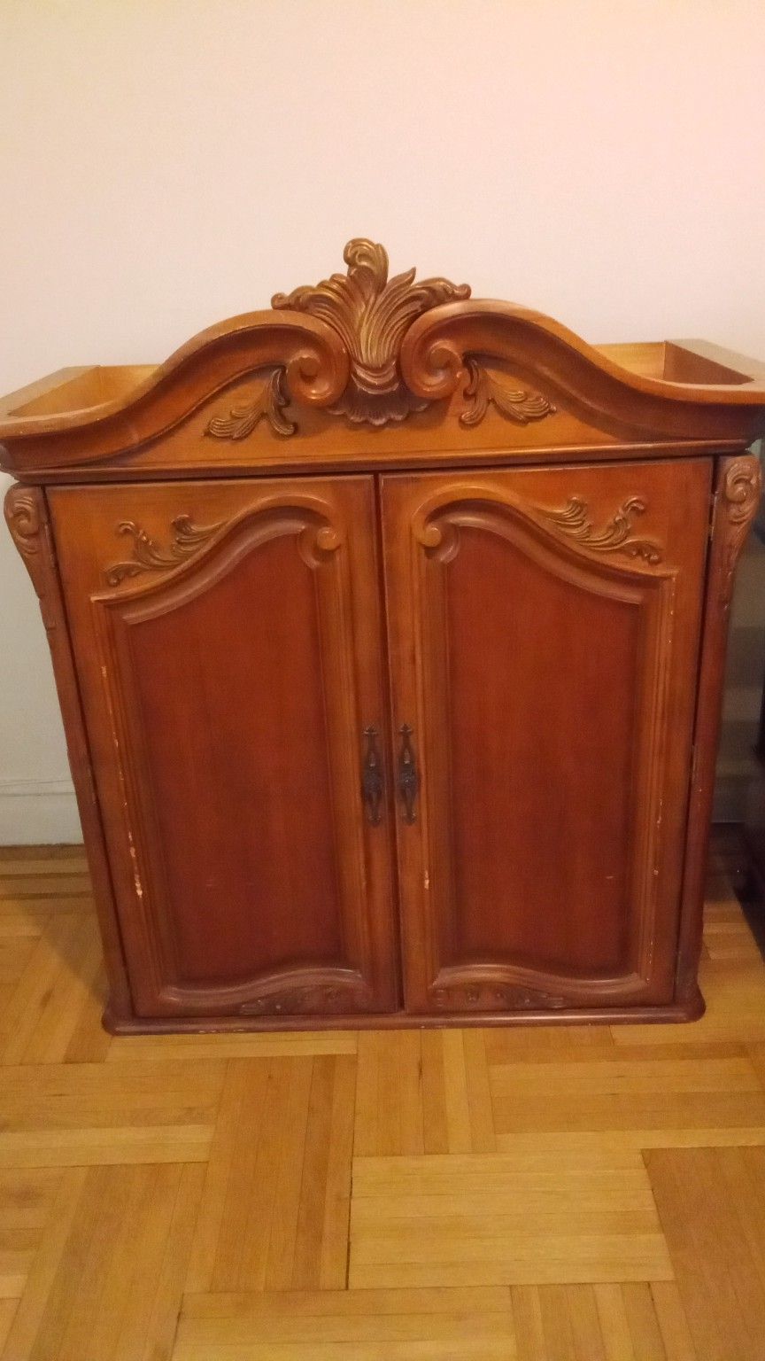 Antique Wooden Armoire Cabinet