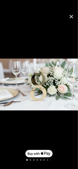 Gold table numbers (wedding/event)