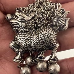 18k gold plated Qilin bell necklace