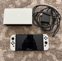 Nintendo switch console oled white