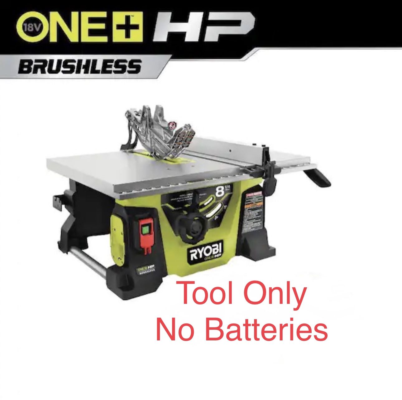 Ryobi ONE+ HP 18V Brushless Cordless 8-1/4 in. Compact Table Saw (Tool Only)