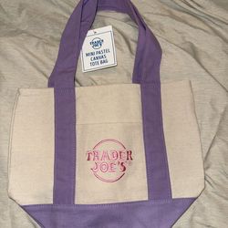 New Mini lavender Trader Joe’s tote