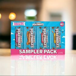 Mr. Beast Feastables Sampler Pack 4 King Size Milk Chocolate Candy Bars
