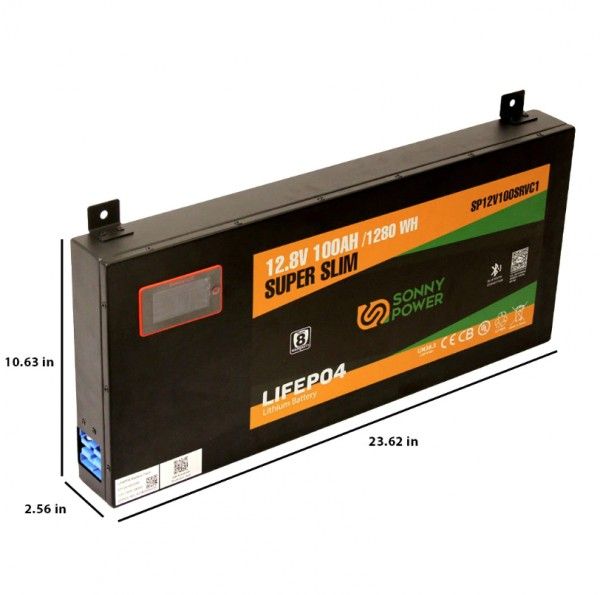 12v 100ah (lifepo4) Super Slim Deep Cycle Rv Battery For Sale!