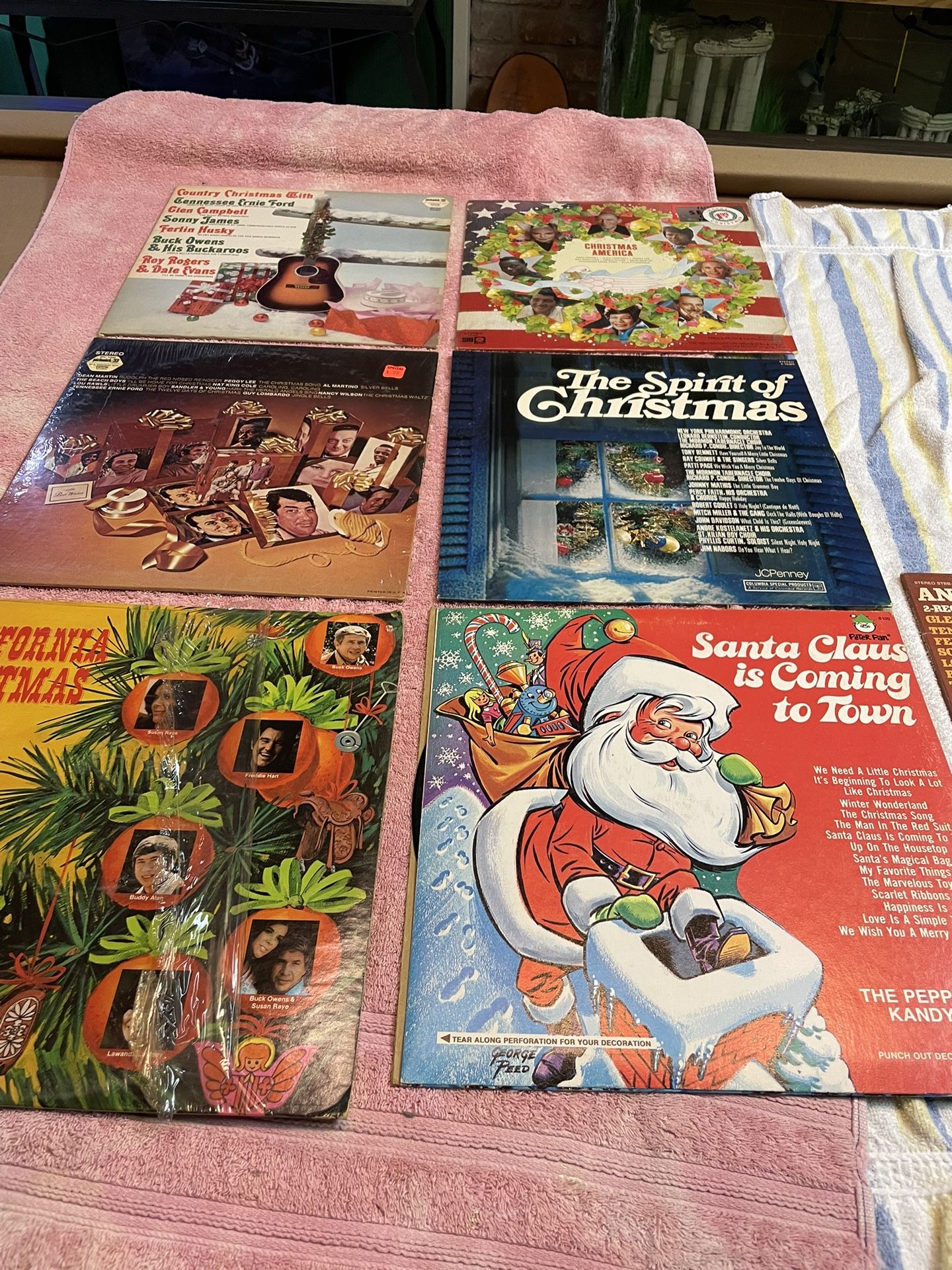 Vintage 1970s Christmas album collection