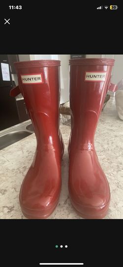 Red Hunter Boots Size 8 