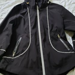 Hooded Reflective Rain Jacket  By Guess