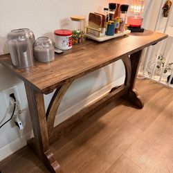 Jobrin Double Pedestal Console Table Reclaimed Oak